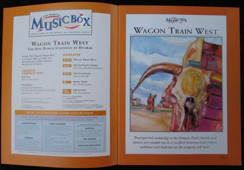 1995-Collectible-The Magical Music Box-No20-Magazine + CD. Wagon Train West. Sold As Is.