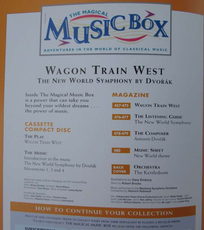 1995-Collectible-The Magical Music Box-No20-Magazine + CD. Wagon Train West. Sold As Is.