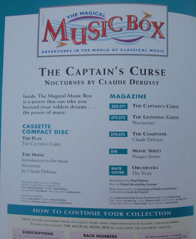 1995-Collectible-The Magical Music Box-No24-Magazine + CD. The Captain`s Curse. Sold As Is.