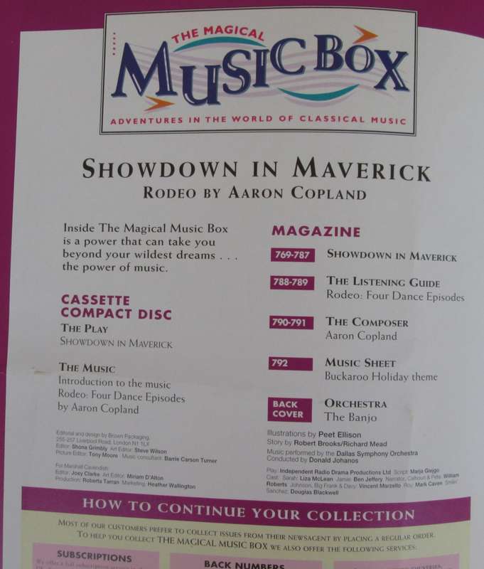 1996-Collectible-The Magical Music Box-No33-Magazine + CD. Showdown in Maverick. Sold As Is.