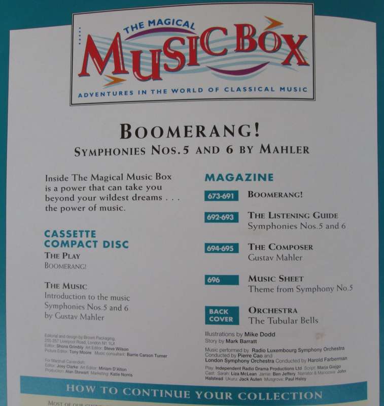 1996-Collectible-The Magical Music Box-No29-Magazine + CD. Boomerang. Sold As Is.