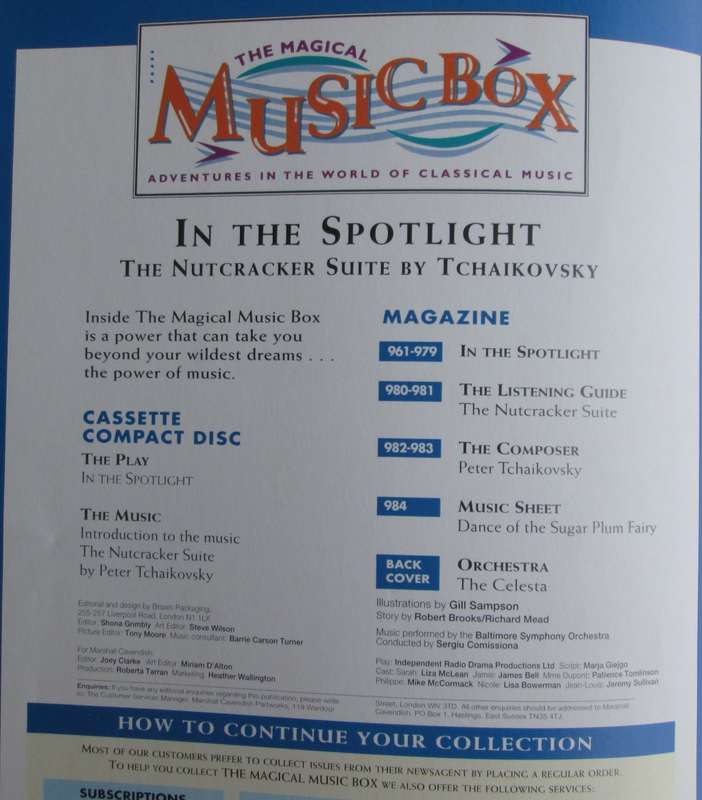 1996-Collectible-The Magical Music Box-No41-Magazine + CD. In the spotlight. Sold As Is.