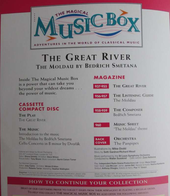 1996-Collectible-The Magical Music Box-No40-Magazine + CD. The Great River. Sold As Is.