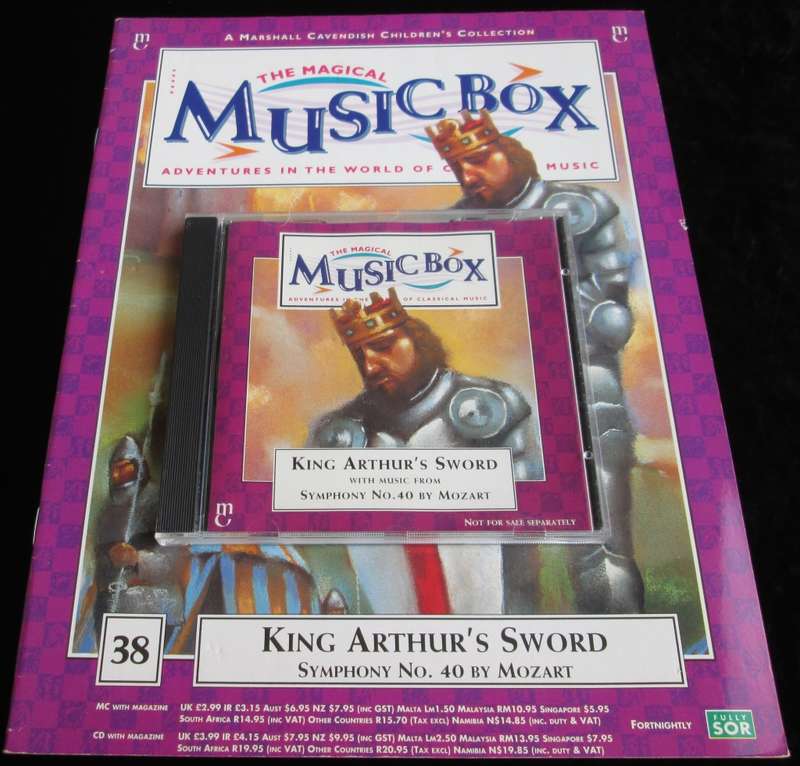 1996-Collectible-The Magical Music Box-No38-Magazine + CD. King Arthur`s Sword. Sold As Is.