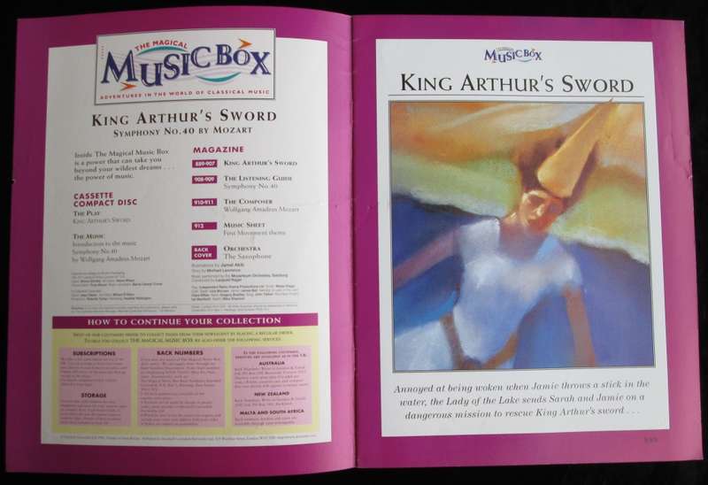 1996-Collectible-The Magical Music Box-No38-Magazine + CD. King Arthur`s Sword. Sold As Is.