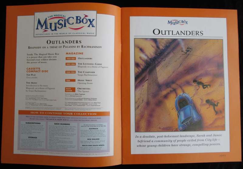 1996-Collectible-The Magical Music Box-No44-Magazine + CD. Outlanders. Sold As Is.