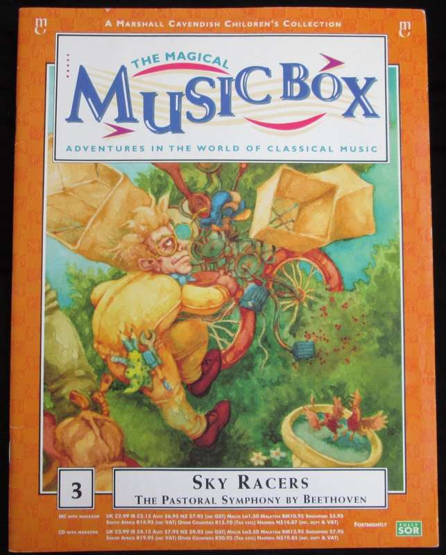 1995-Collectible-The Magical Music Box-No3-Magazine + CD. Sky Racers. Sold As Is.