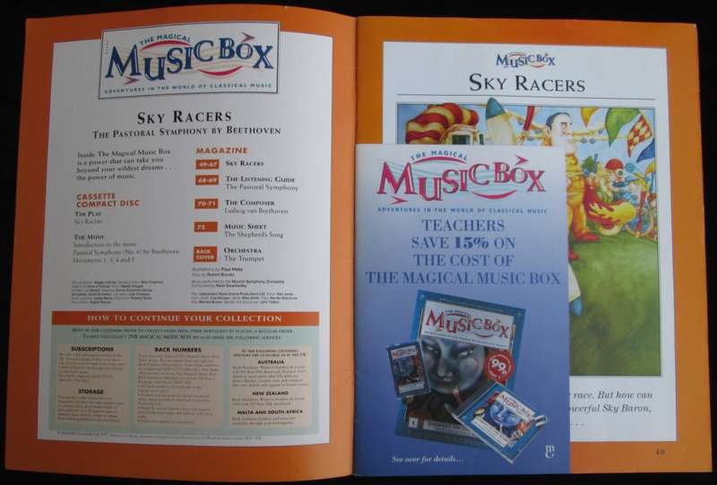 1995-Collectible-The Magical Music Box-No3-Magazine + CD. Sky Racers. Sold As Is.