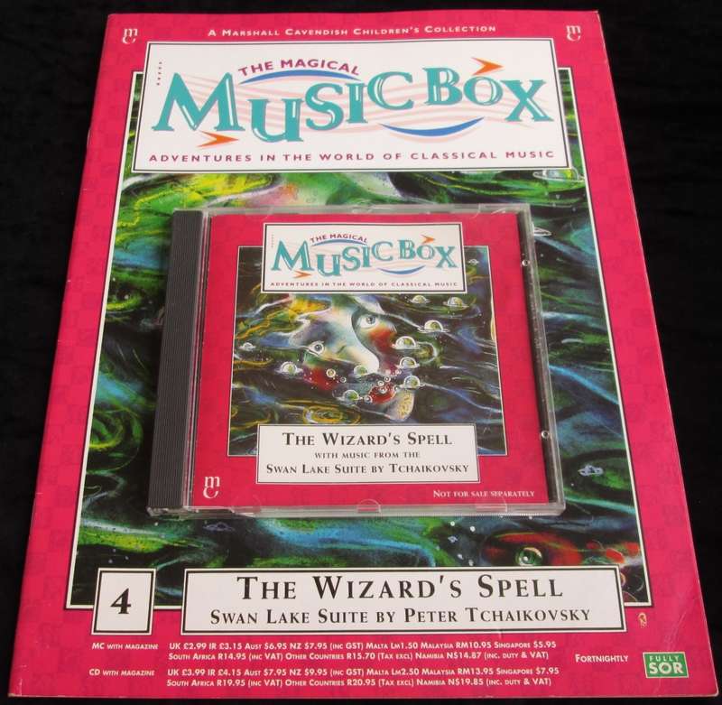1995-Collectible-The Magical Music Box-No4-Magazine + CD. The Wizard`s Spell. Sold As Is.