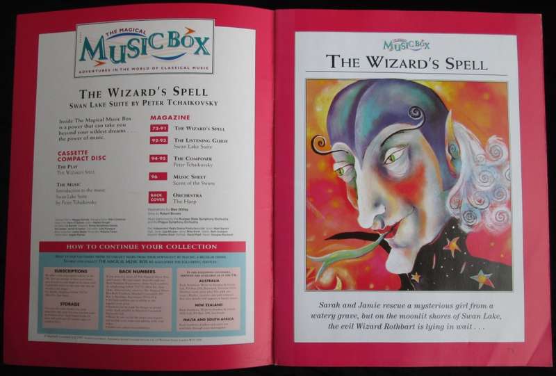 1995-Collectible-The Magical Music Box-No4-Magazine + CD. The Wizard`s Spell. Sold As Is.