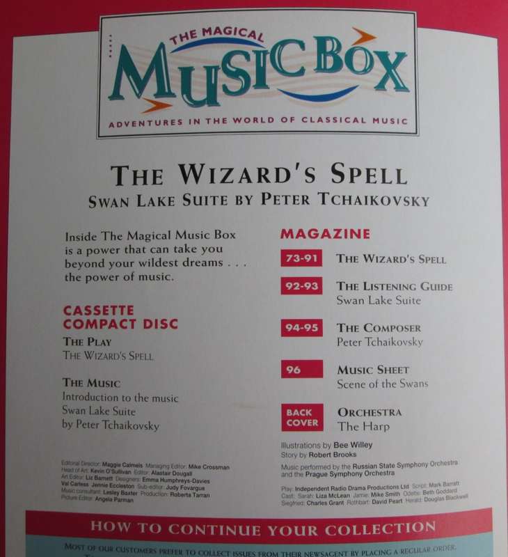 1995-Collectible-The Magical Music Box-No4-Magazine + CD. The Wizard`s Spell. Sold As Is.