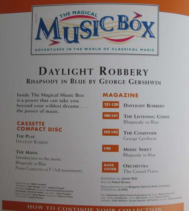 1995-Collectible-The Magical Music Box-No6-Magazine + CD. Daylight Robbery. Sold As Is.