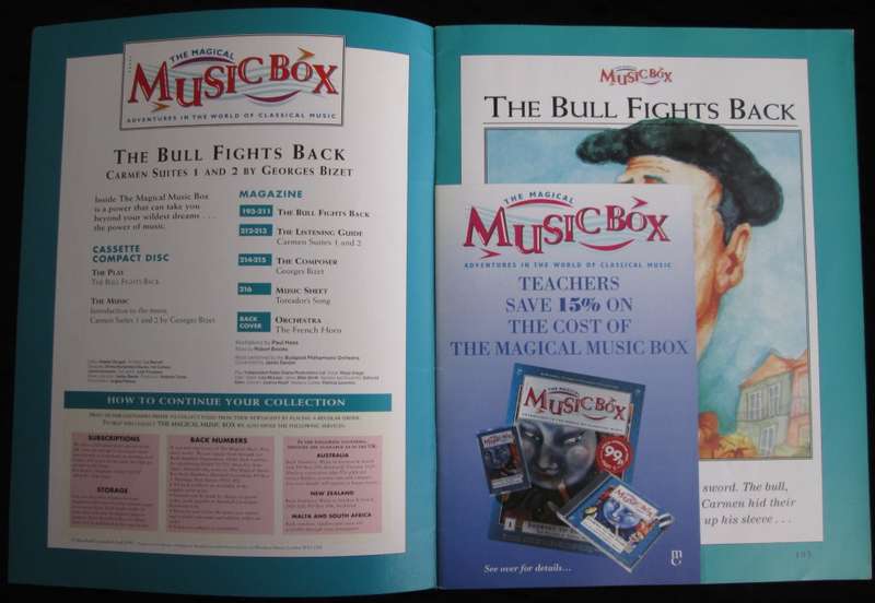 1995-Collectible-The Magical Music Box-No9-Magazine + CD. The Bull Fights Back. Sold As Is.