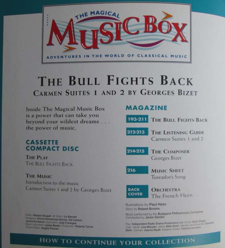 1995-Collectible-The Magical Music Box-No9-Magazine + CD. The Bull Fights Back. Sold As Is.