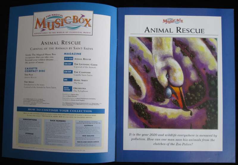 1995-Collectible-The Magical Music Box-No10-Magazine + CD. Animal Rescue. Sold As Is.