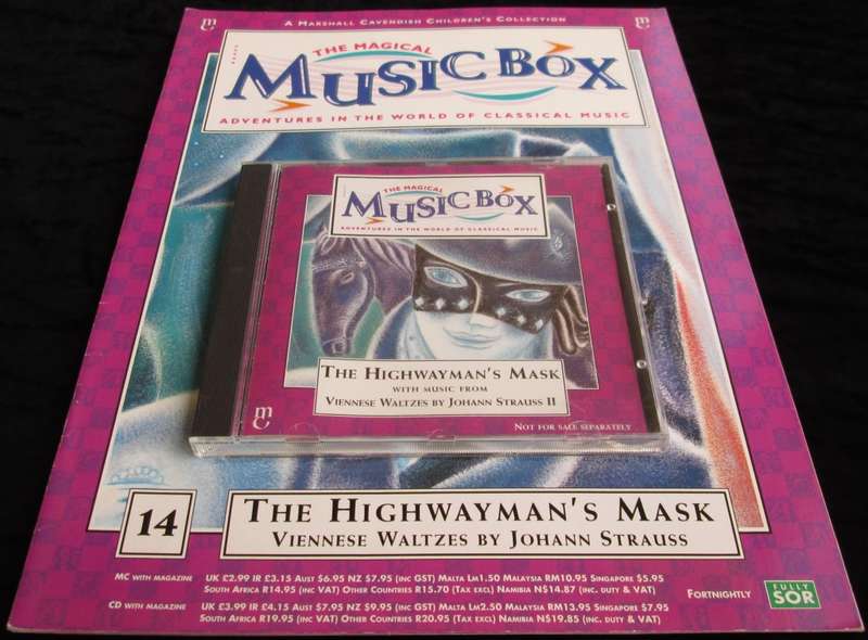 1995-Collectible-The Magical Music Box-No14-Magazine + CD. The Highwayman`s Mask. Sold As Is.