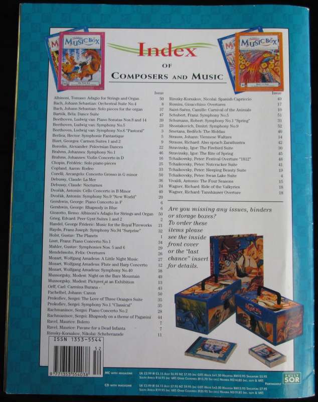 1996-Collectible-The Magical Music Box-No52-Magazine + CD. The Little Soldier. Sold As Is.
