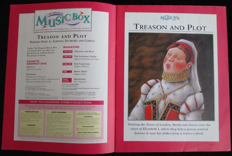 1996-Collectible-The Magical Music Box-No50-Magazine + CD. Treason and Plot. Sold As Is.