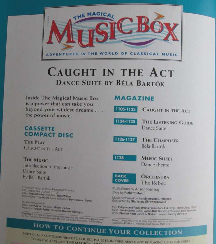 1996-Collectible-The Magical Music Box-No47-Magazine + CD. Caught in The Act. Sold As Is.