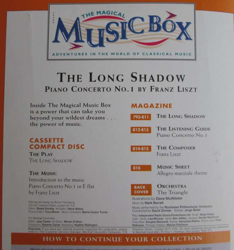 Collectible-The Magical Music Box-No34-Magazine. The Long Shadow. Sold As Is.