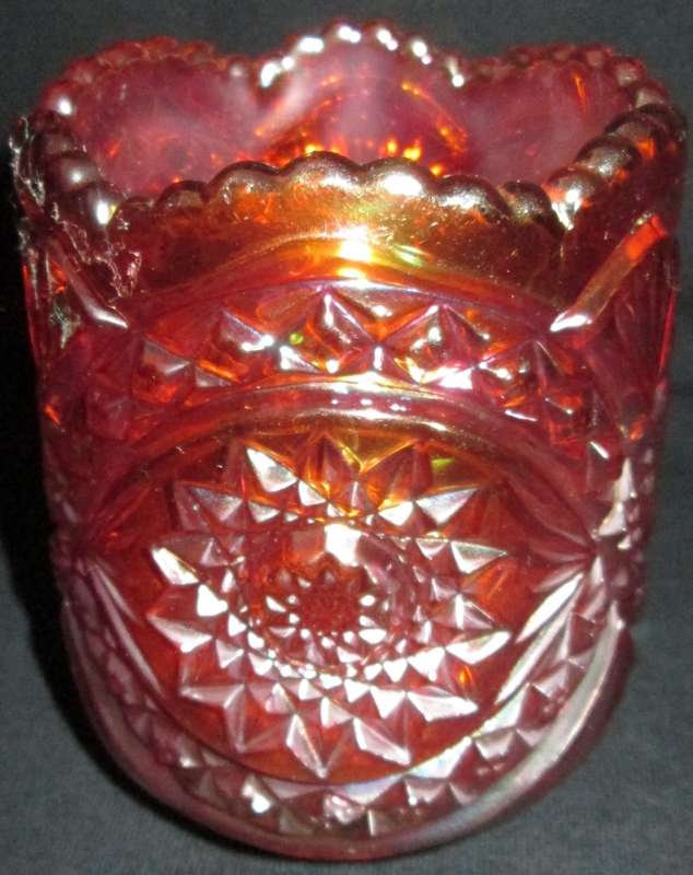 Home Decor-Carnival Glass-Hobstar Imperial Spooner -Good Condition