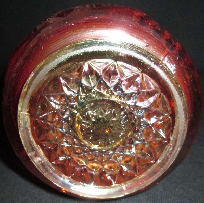 Home Decor-Carnival Glass-Hobstar Imperial Spooner -Good Condition