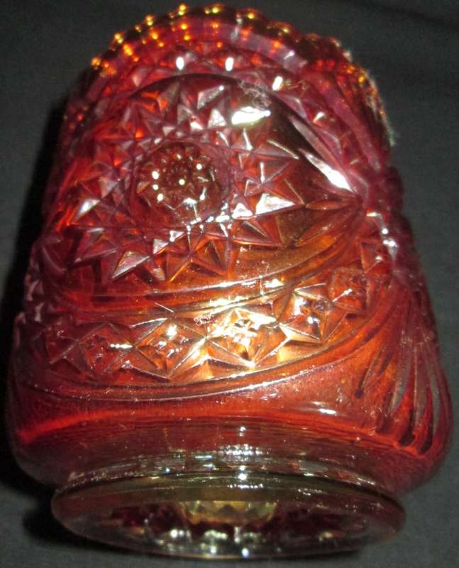 Home Decor-Carnival Glass-Hobstar Imperial Spooner -Good Condition