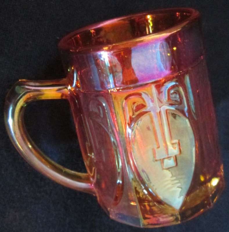 Home Decor-Carnival Glass-Cup-Good Condition. RARE AND UNIQUE PATTERN