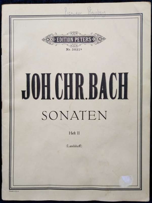Book-JOH.CHR.BACH/SONATEN/Heft 11/Landshoff/Edition Peters/No3831.