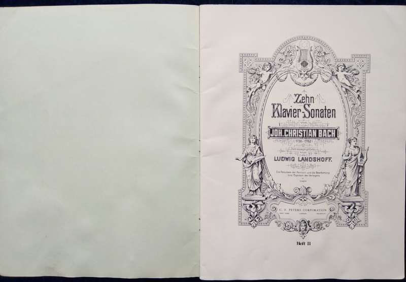 Book-JOH.CHR.BACH/SONATEN/Heft 11/Landshoff/Edition Peters/No3831.