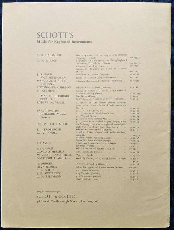 Book-Muzio Clementi 1752-1832/Works for Pianoforte/Edited by Frank Dawes.