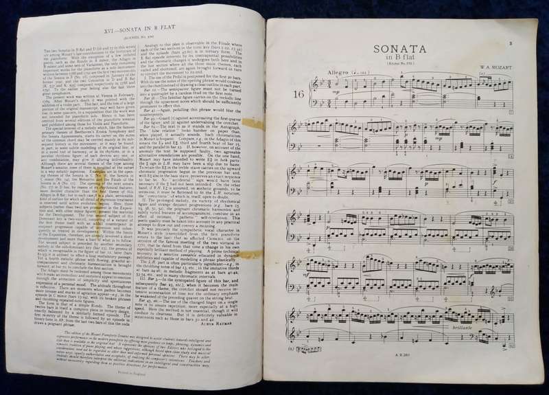 Book-Mozart Sonatas and Miscellaneous Pieces for Pianoforte/Revised and Edited by York Bowen.