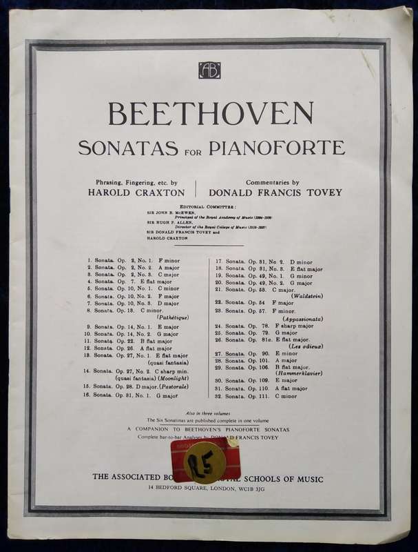 Book-Beethoven Sonatas for Pianoforte