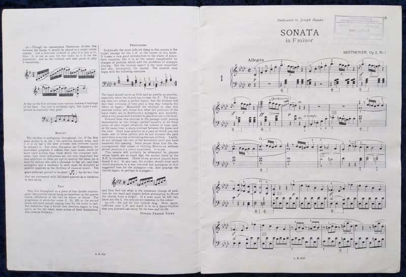 Book-Beethoven Sonatas for Pianoforte