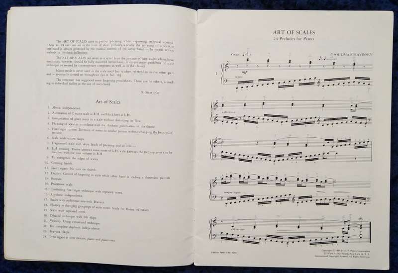 Book-Edition Peters/No 6139/Soulima Stravinsky/The Art of Scales/24 Preludes for Piano.