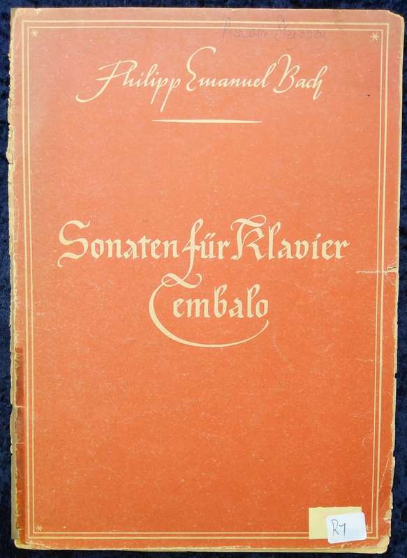 Book-Phillip Emanual Bach/Sonaten Fur Klavier