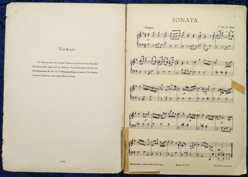 Book-Phillip Emanual Bach/Sonaten Fur Klavier