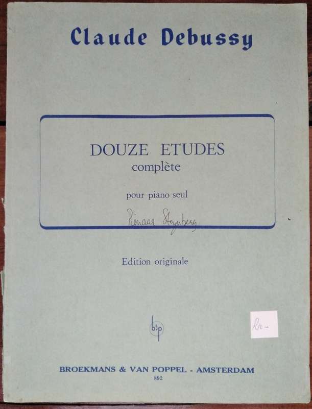 Book-Claude Debussy Douze Etudes Complete Pour Piano Seul /Edition Originale