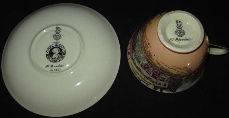 Collectable-Royal Doulton Teacup & Saucer-Mr Micawber-Good Condition