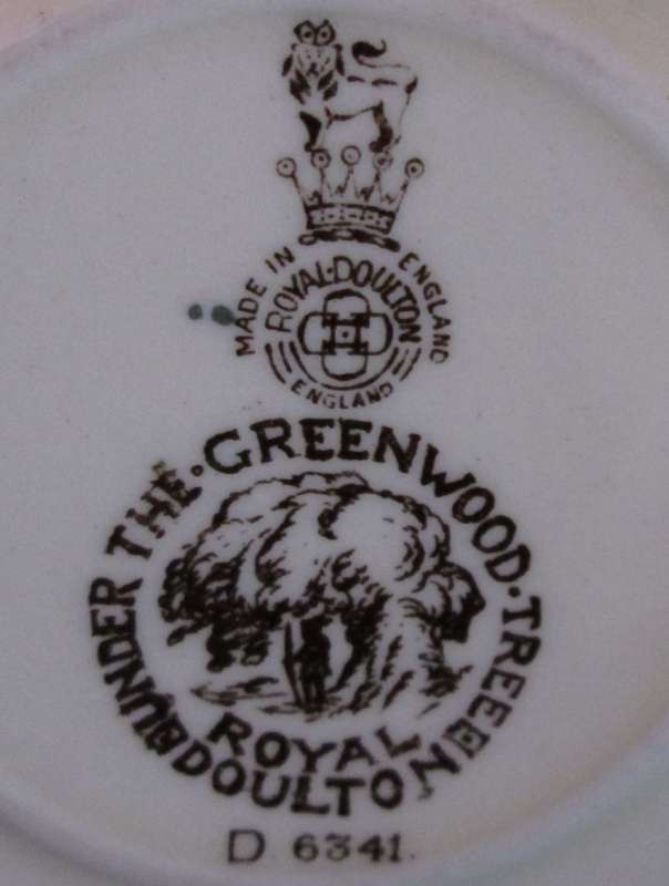 Collectable-Royal Doulton-Saucer-Under the Greenwood Tree-D6341-Good Condition