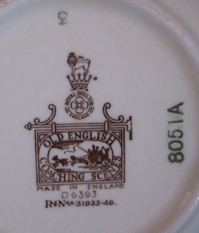 Collectable-Royal Doulton-Bowl-Old English Coaching Scenes-D6393