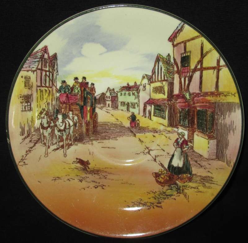 Collectable-Royal Doulton-Saucer-Old English Coaching Scenes-D6393