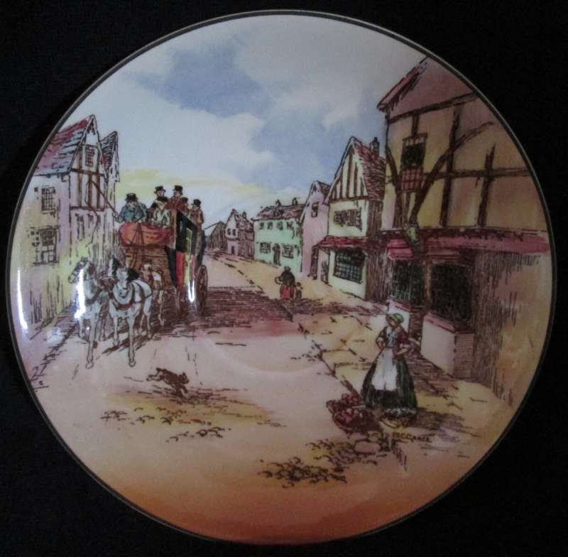 Collectable-Royal Doulton-Saucer-Old English Coaching Scenes-D6393