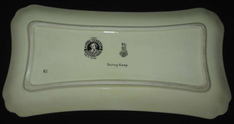 Collectable-Royal Doulton-Dish-Dickens Ware-Sairey Gamp Sandwich plate -12
