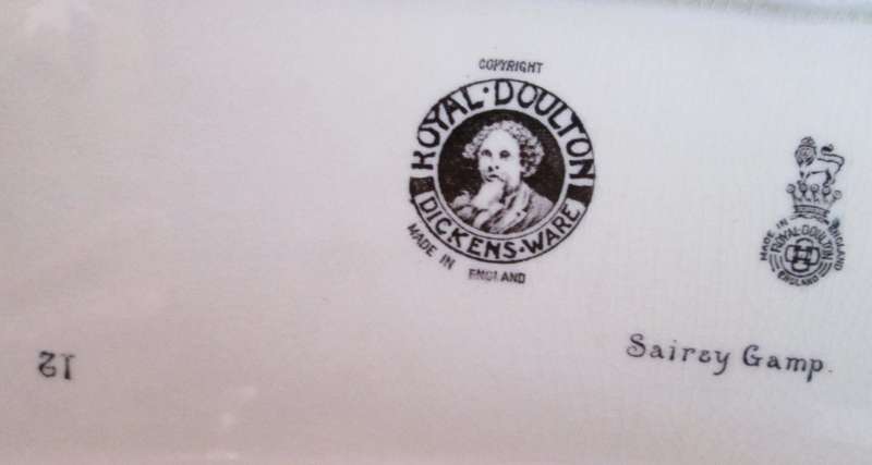 Collectable-Royal Doulton-Dish-Dickens Ware-Sairey Gamp Sandwich plate -12