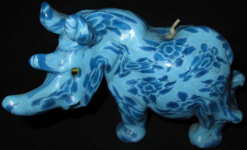 Collectable Hand-Made African Candles from Swaziland-Rhino Candle