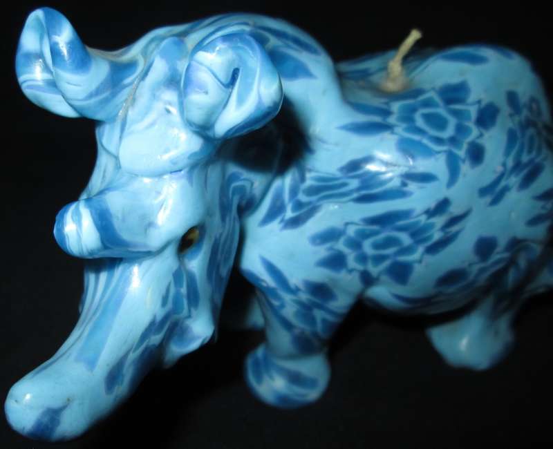 Collectable Hand-Made African Candles from Swaziland-Rhino Candle