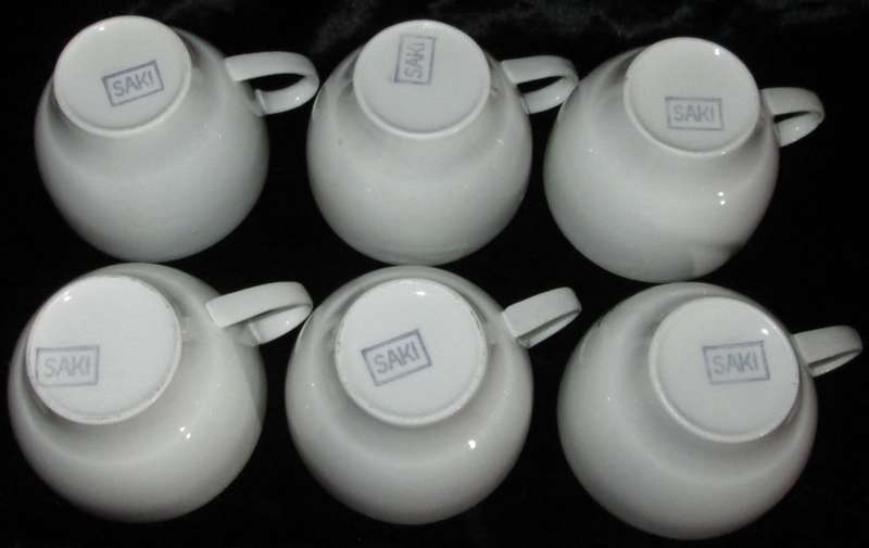 Kitchenware/Tableware-6 x SAKI Cups and Saucers