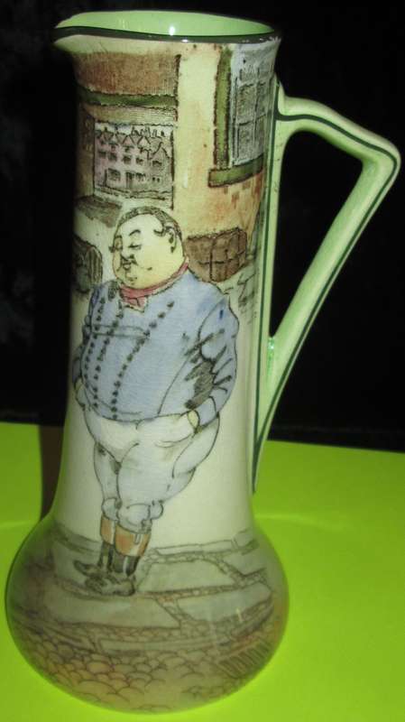 Home Decor-Royal Doulton-Dickens Ware England-The Fat Boy Tall Pitcher