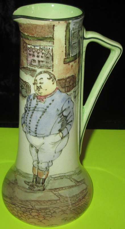Home Decor-Royal Doulton-Dickens Ware England-The Fat Boy Tall Pitcher